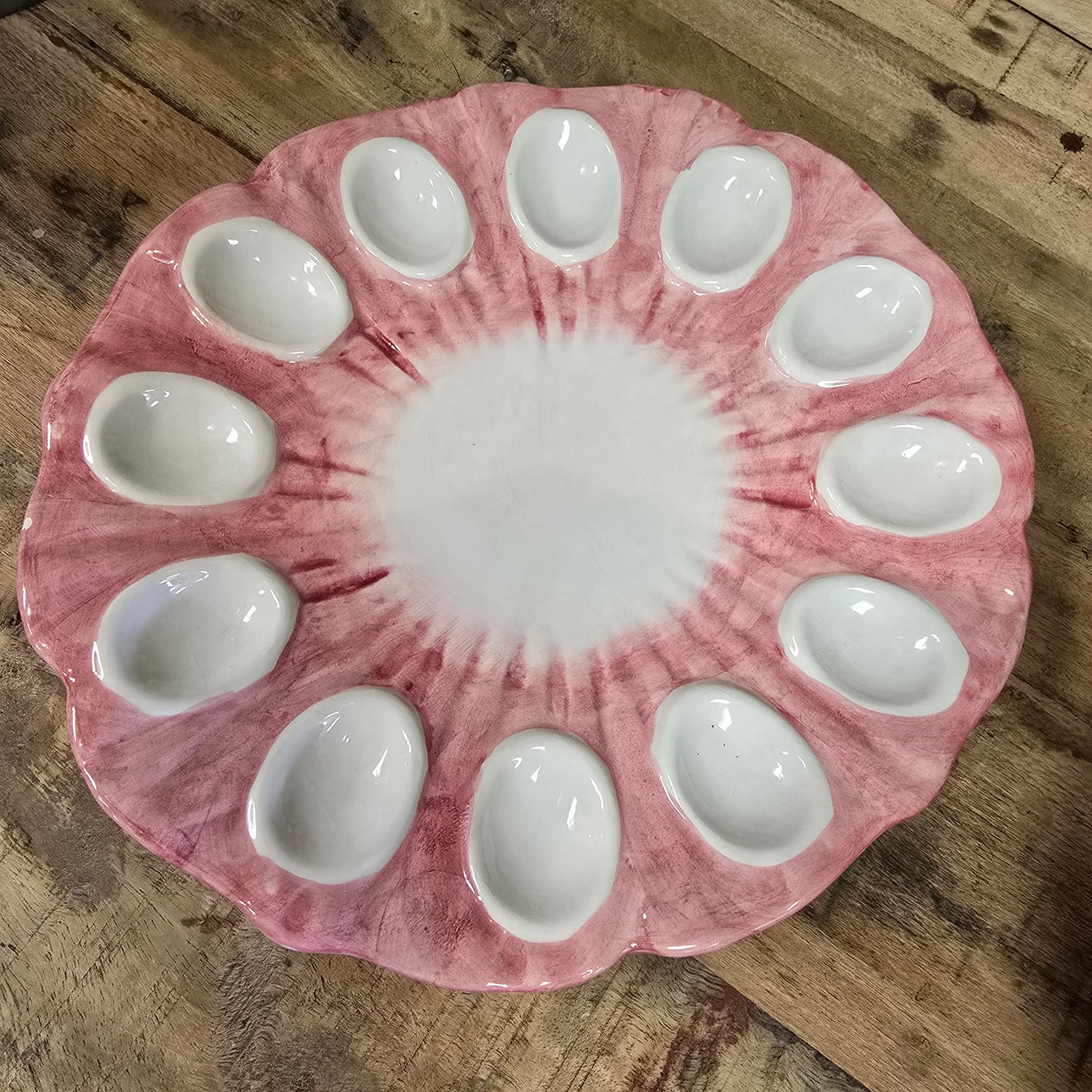 Vintage Pink Flower Shaped Egg Tray