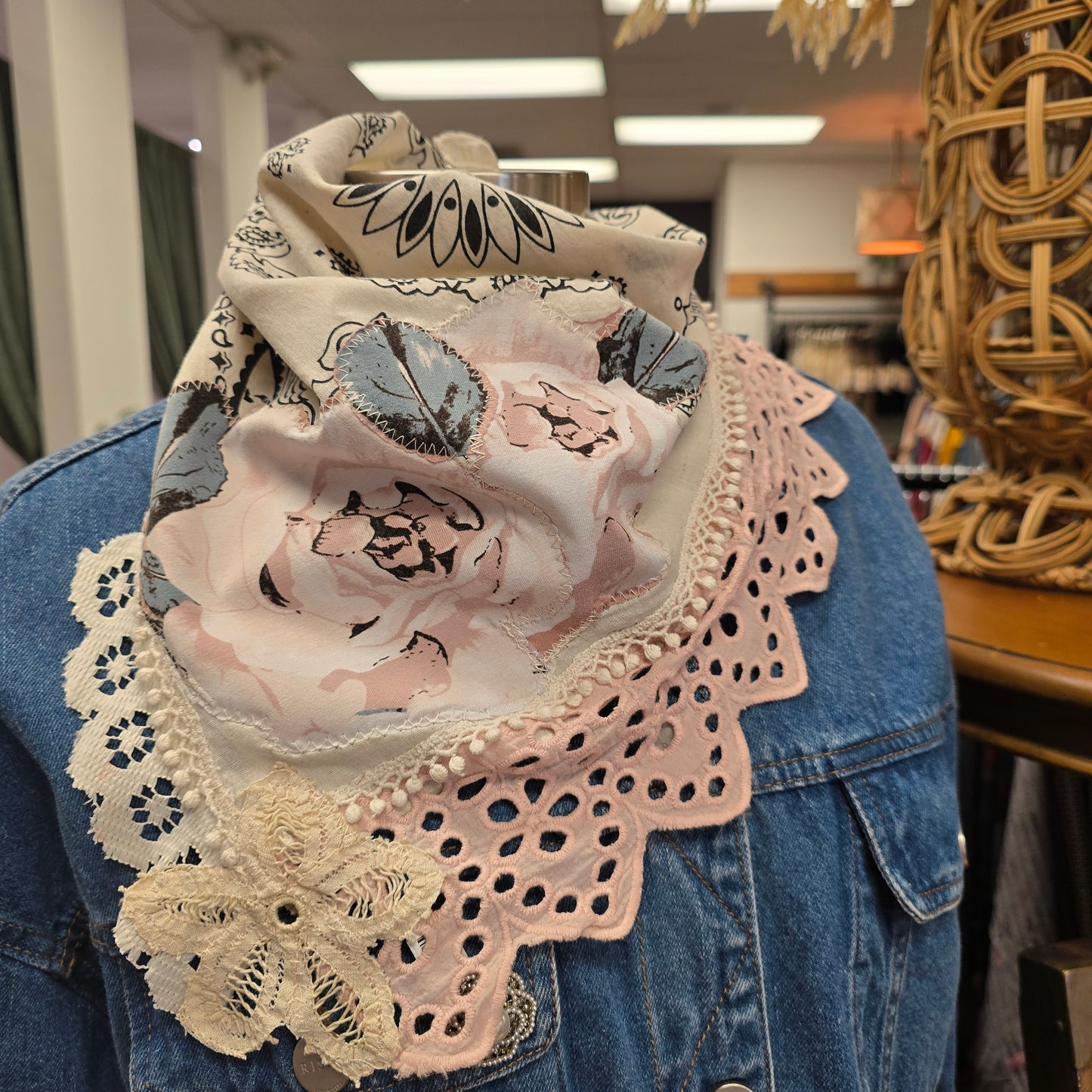 Upcycled Wild Rag Running Rose
