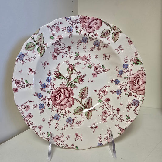 Vintage Johnson Brothers Rose Chintz Floral Bowl