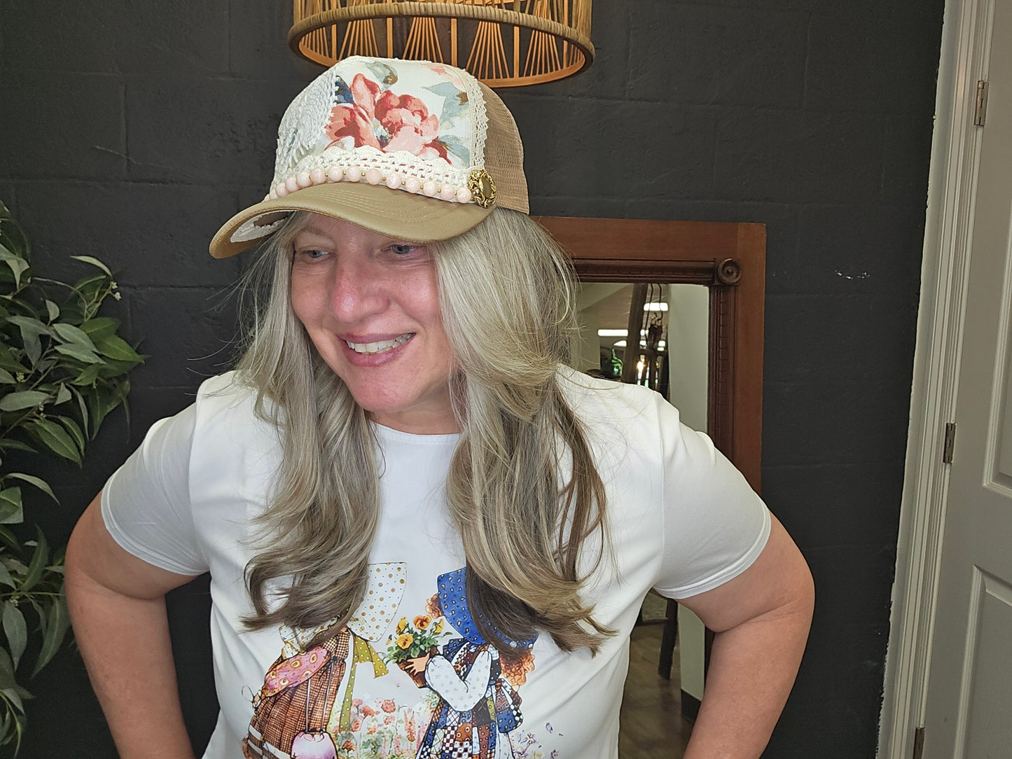 Crowned for His Glory Rose of Sharon Handmade Hat