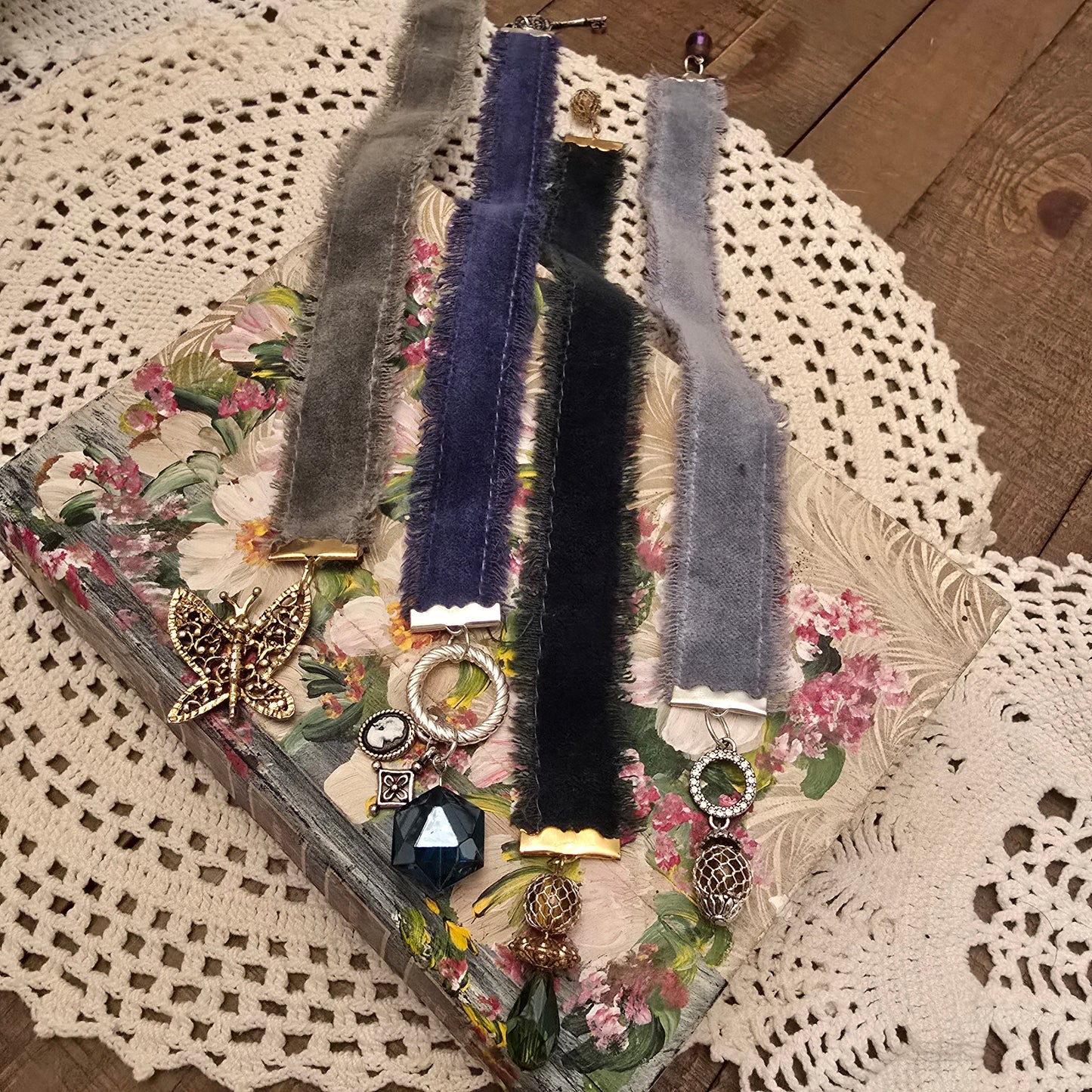 Handmade Velvet Ribbon Book Mark
