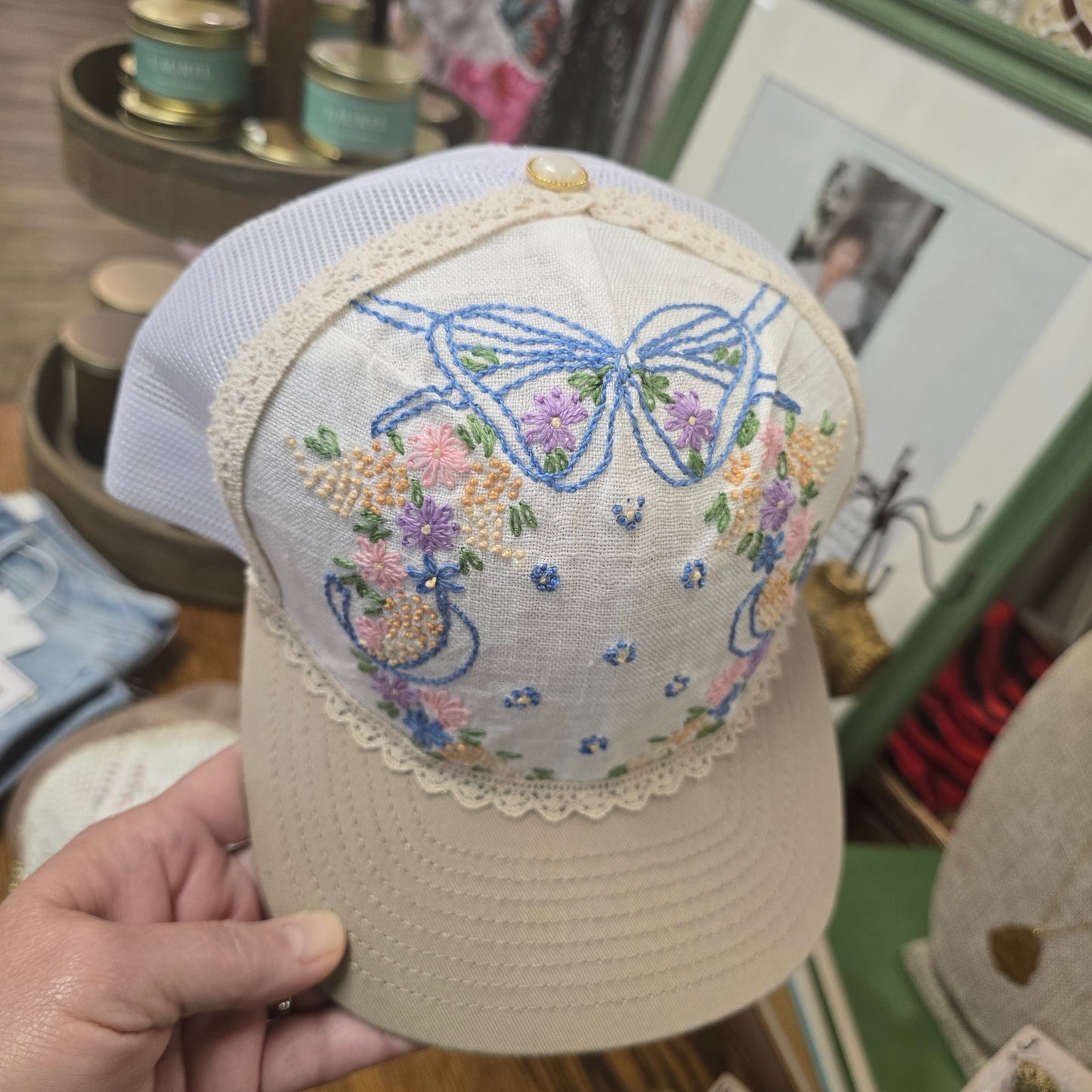 Crowned for His Glory Bow Handmade Hat