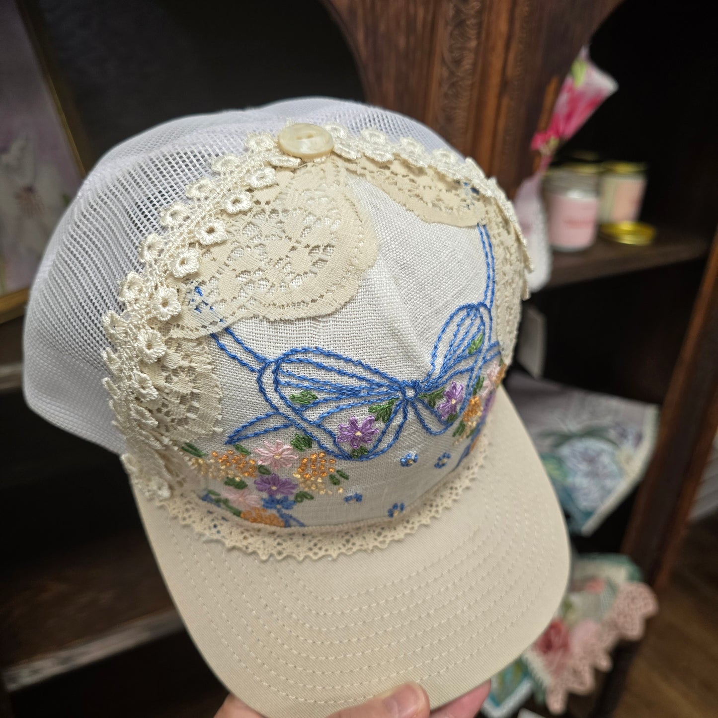 Crowned for His Glory Bow Handmade Hat