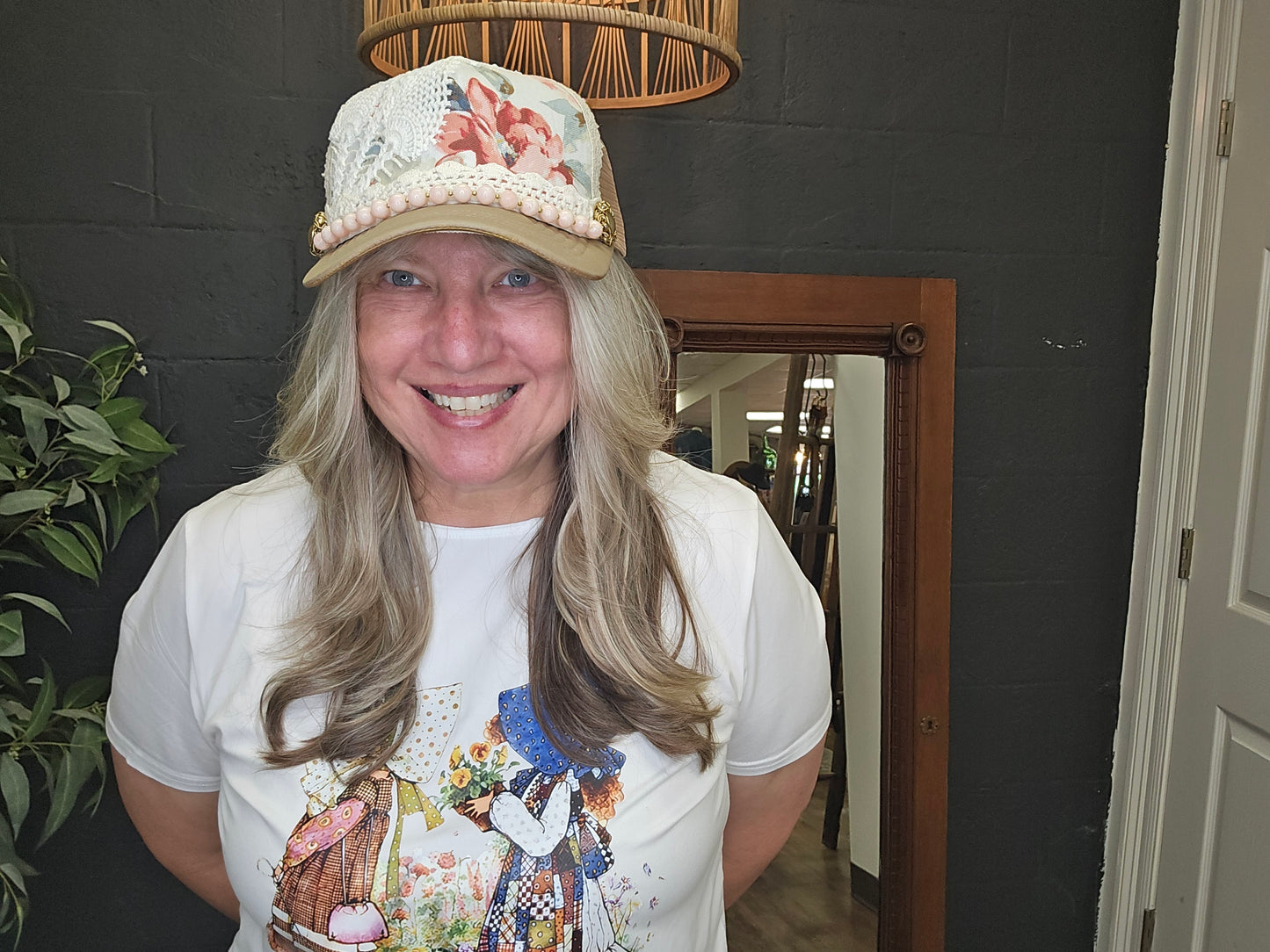Crowned for His Glory Rose of Sharon Handmade Hat