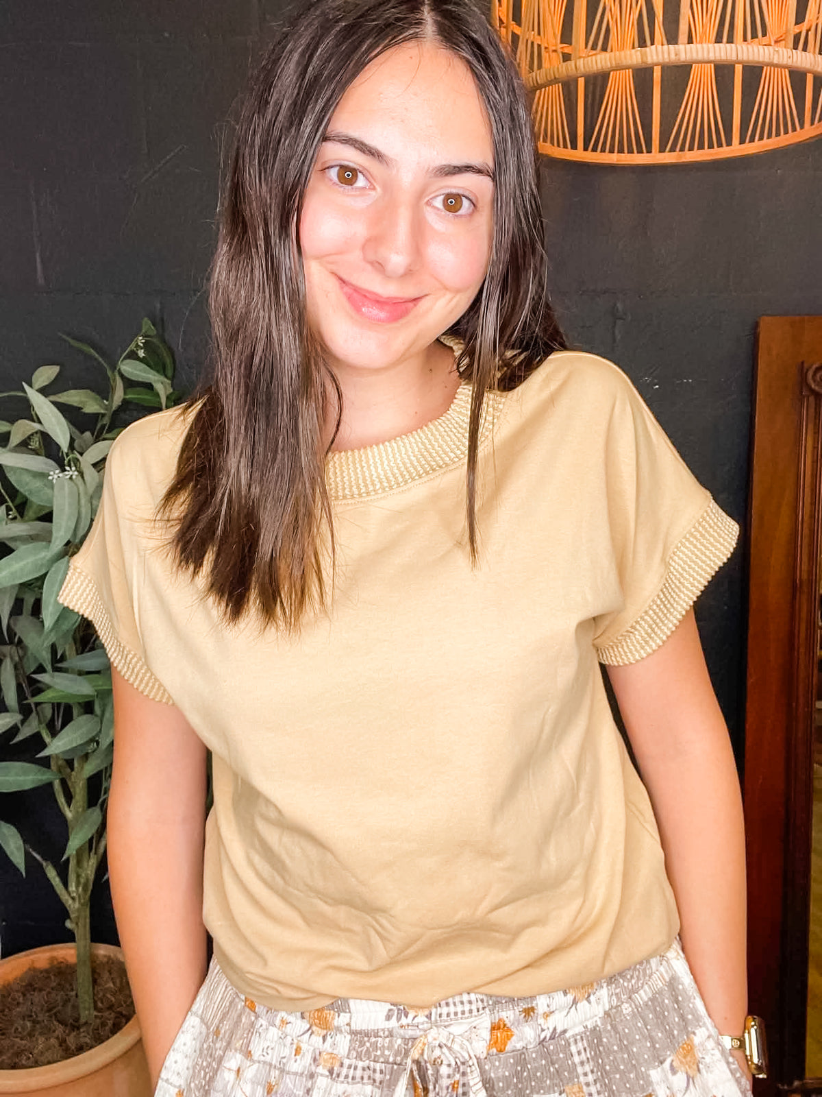 Rita Ribbed Trim Top in Multiple Colors (Small to Large)