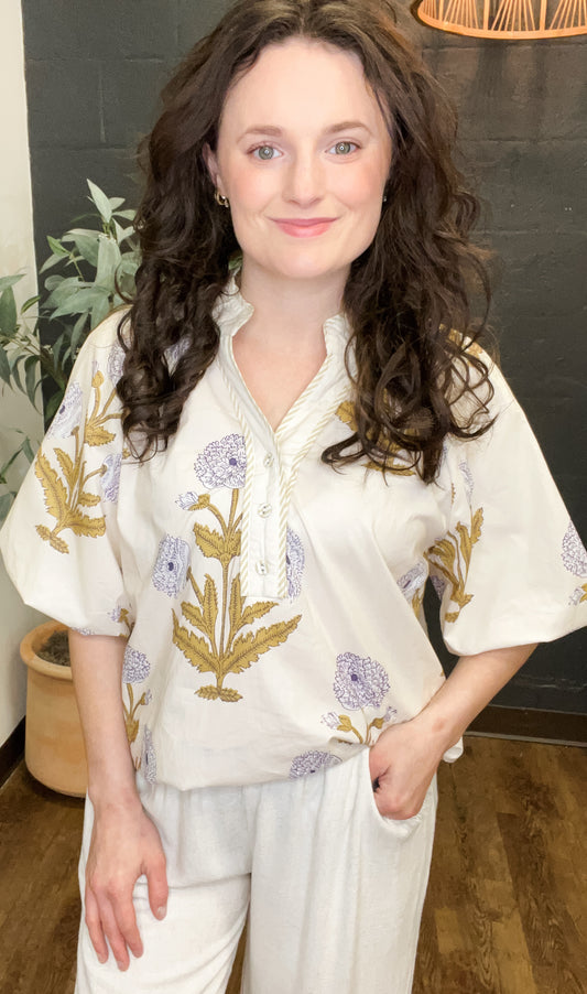 Artistry Floral Print Top