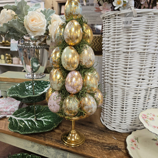 Gold Egg Tree with Stand