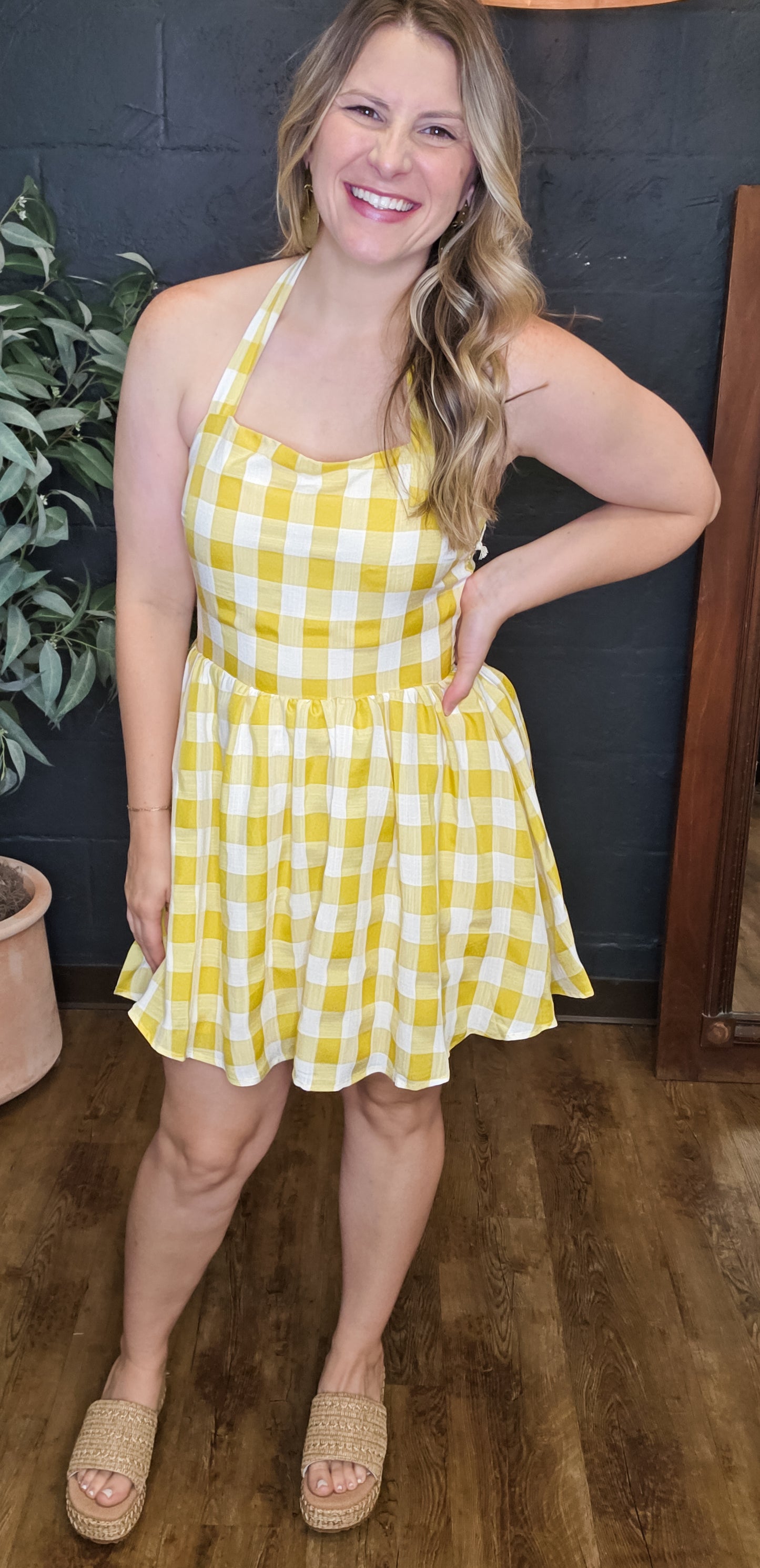 Bright Sun-Shiny Day Gingham Dress