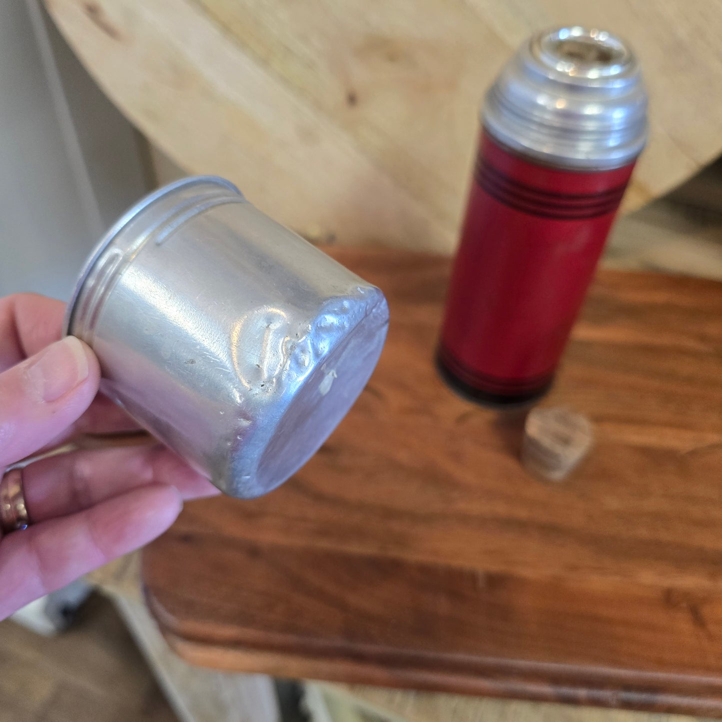Vintage Red and Black Icy-Hot Thermos