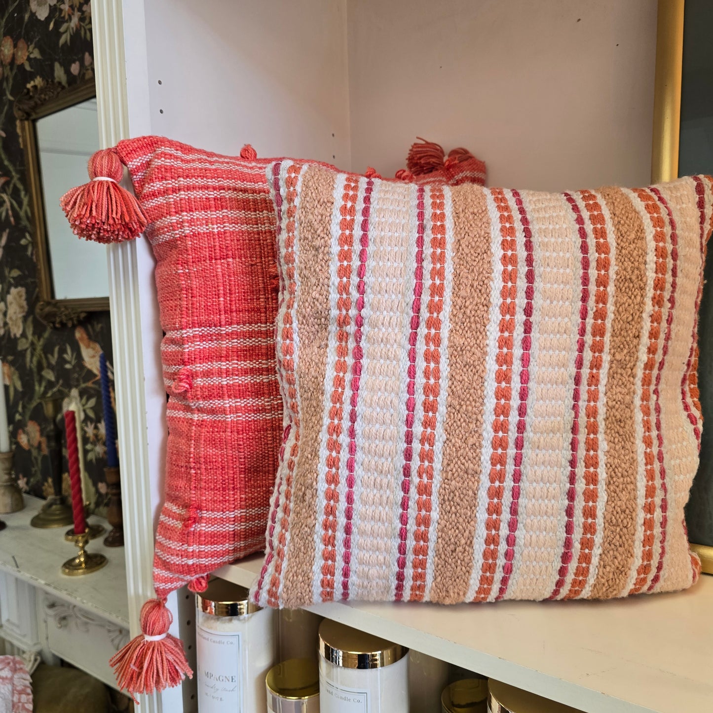 Blush and Coral New to You Textured Pillow