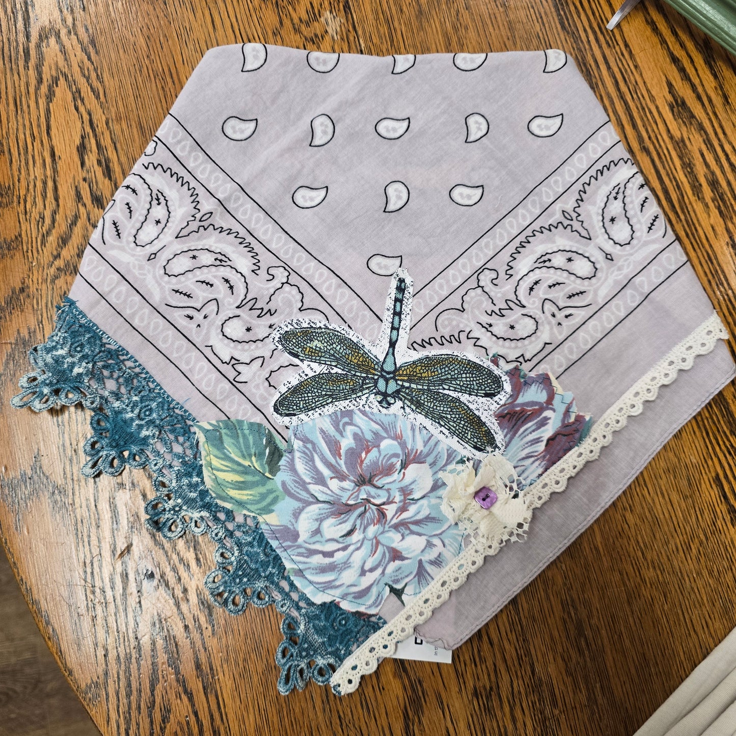 Upcycled Wild Rag Dragon Fly
