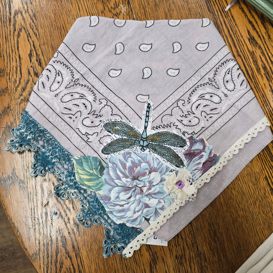 Upcycled Wild Rag Dragon Fly