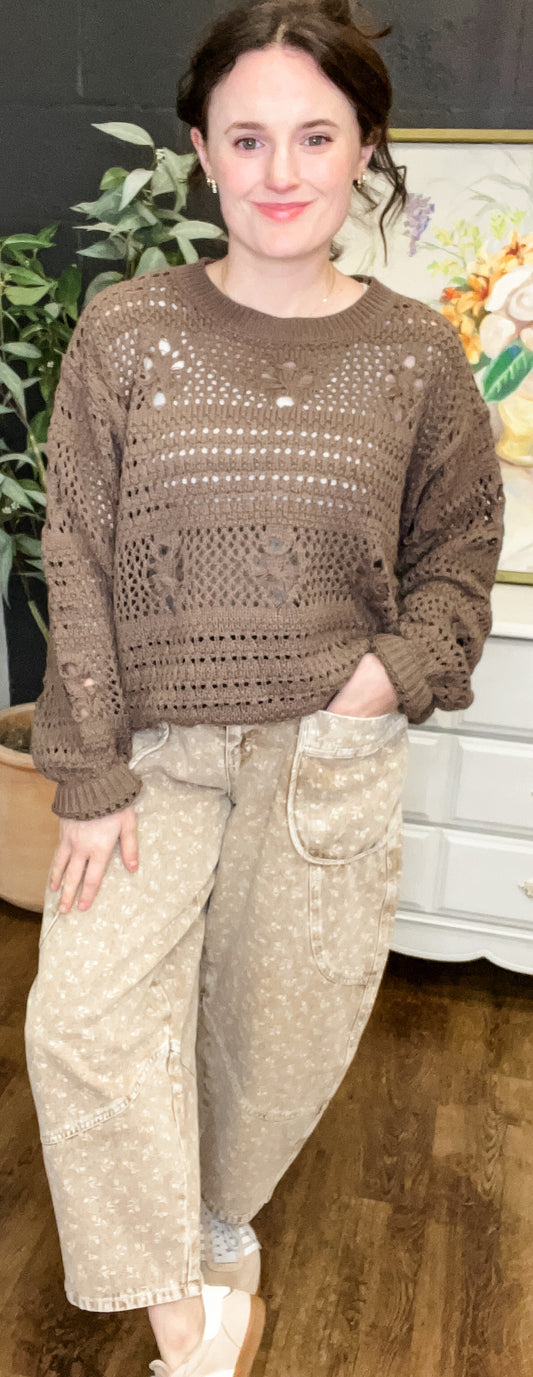 Cozy Up with Coco Brown Sweater (Small to Large)
