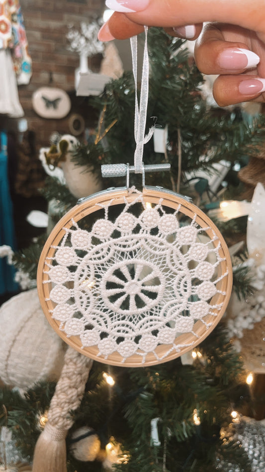 Lace Hoop Ornament
