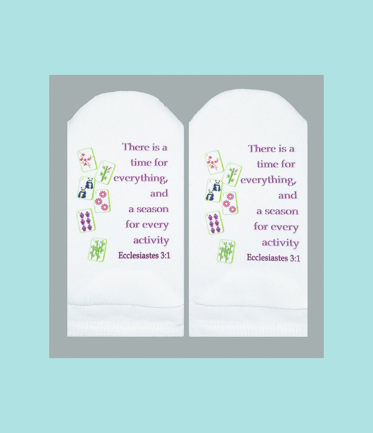 Standing on the Word Scripture Socks- There is a Time for Everything Ecc. 3:1