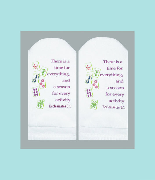 Standing on the Word Scripture Socks- There is a Time for Everything Ecc. 3:1