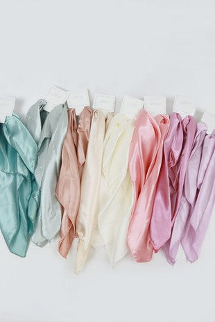 Pastel Satin Scarf (8 Colors Available)