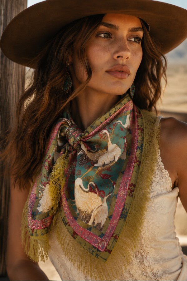 The Golden Heron Scarf