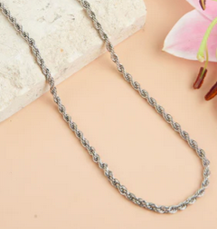 Waterproof Thick Rope Chain (Silver)