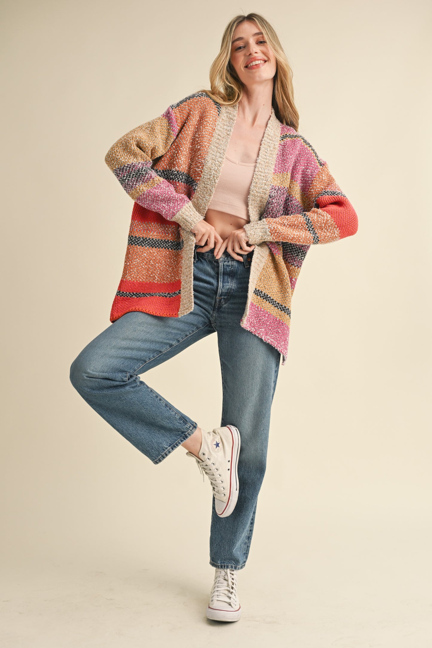 Supernova Color Block Cardigan (Small to Large)