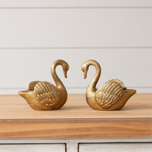 Swan Tapered Candle Holders