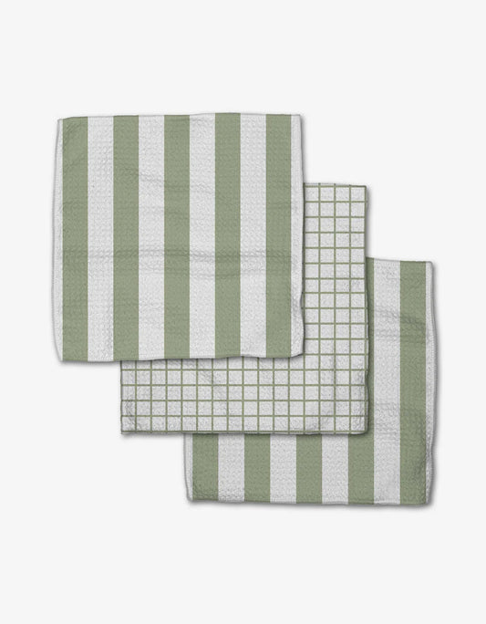 Geometry Dish Cloths Set of Three Sweet Mint