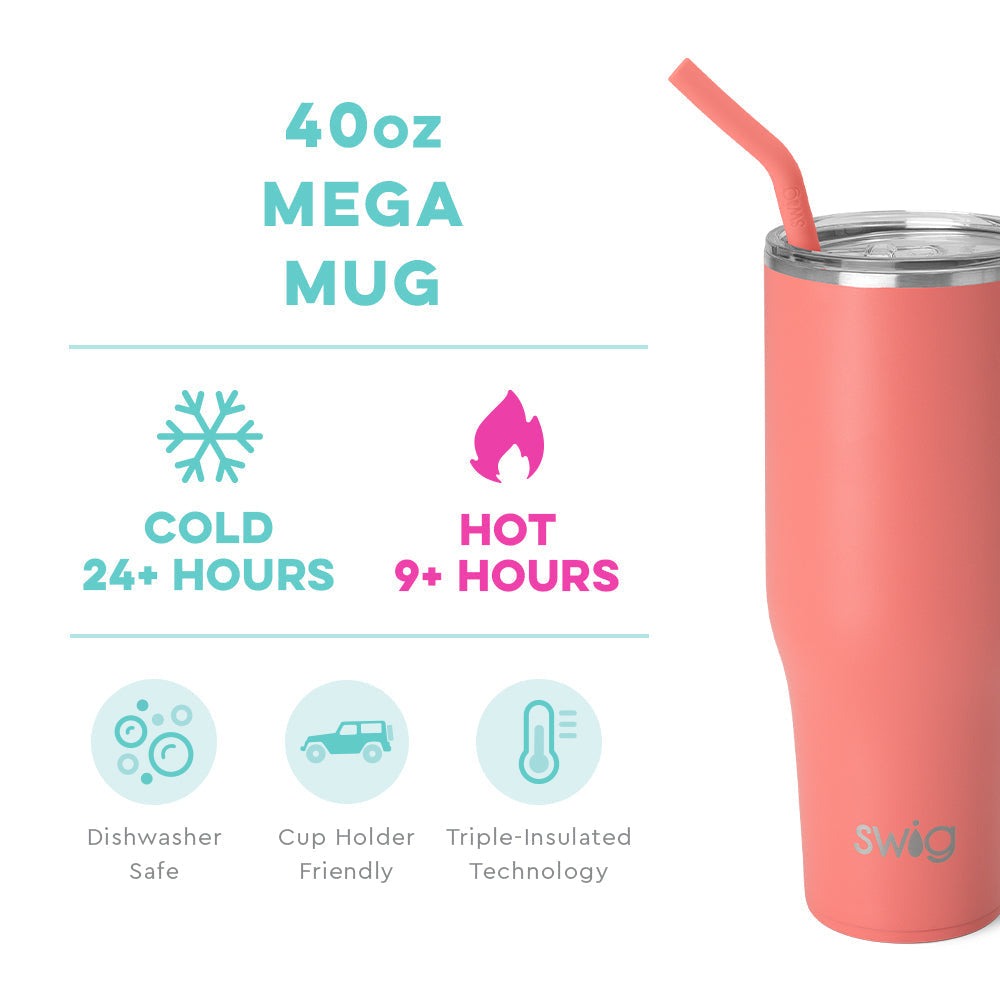 SWIG 40 oz. Mega Mug (Coral)
