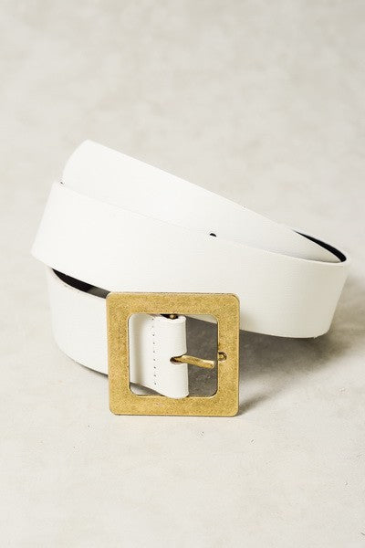 Hip to be Square Faux Leather Belt