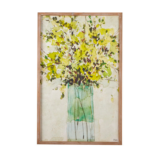 Flowers in a Vase 36" Framed Wood Print