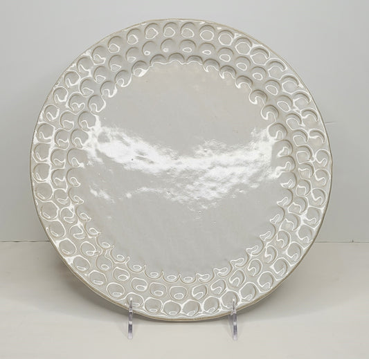 Fingerprint Pottery Dinner Plate (High Cotton)