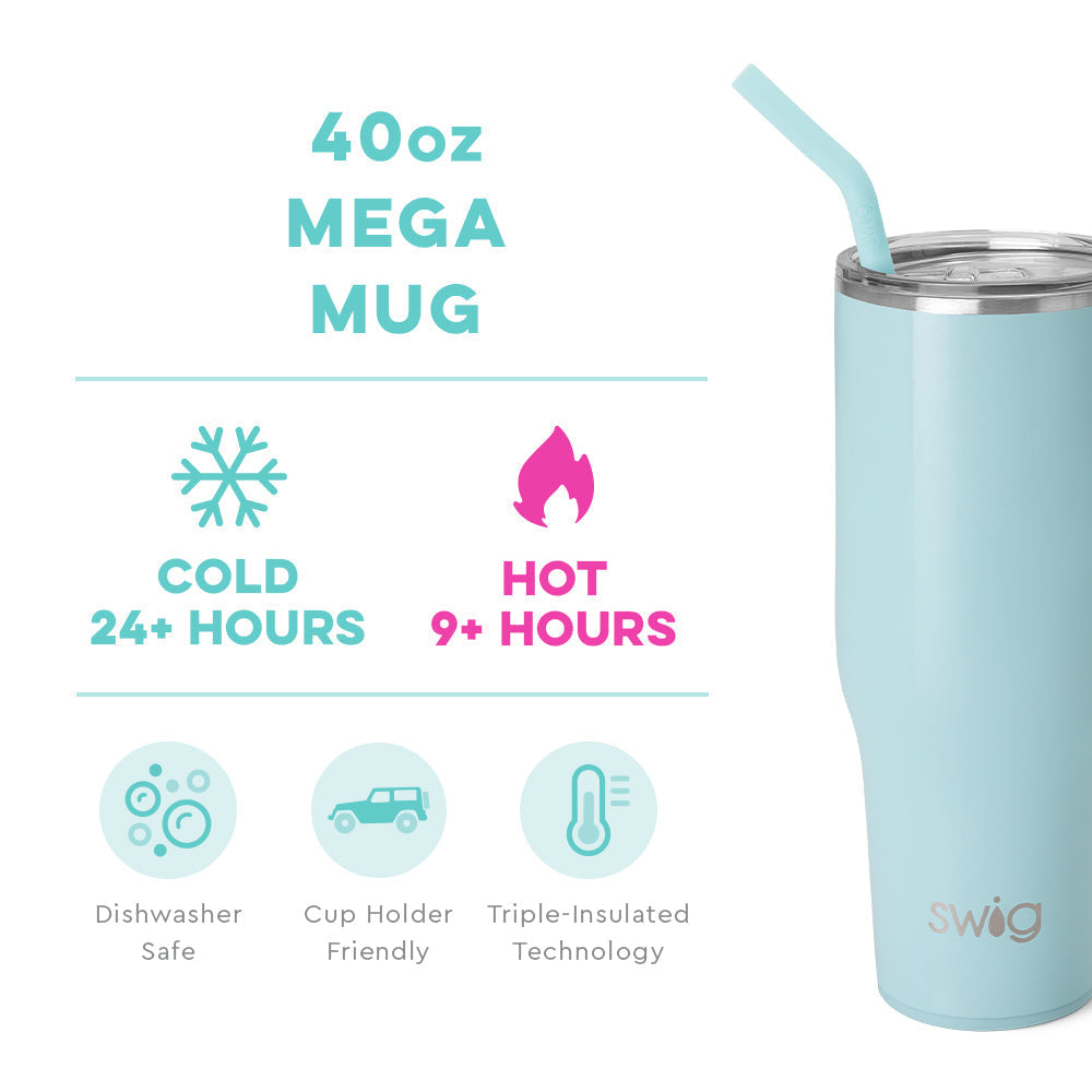 SWIG 40 oz. Mega Mug (Shimmer Aqua)