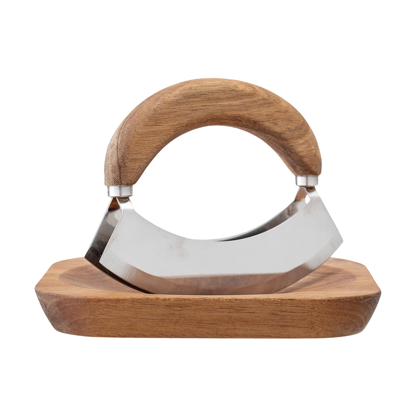 Acacia & Stainless Herb Cutter