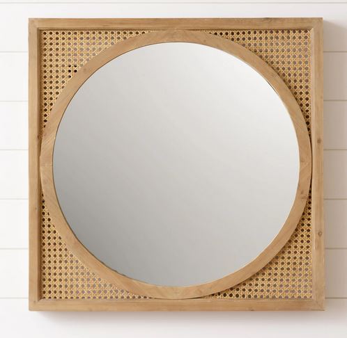 Caning Framed Mirror