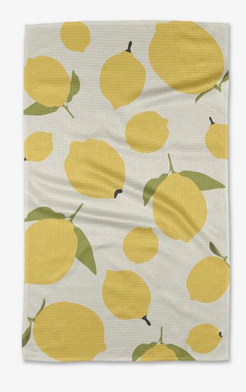 Geometry Sunny Lemons Kitchen Tea Towel