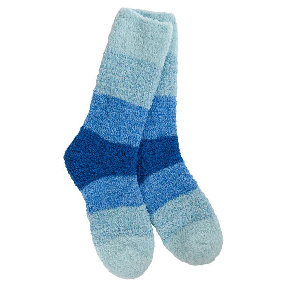 Blue Cozy Ombre Crew World's Softest Sock