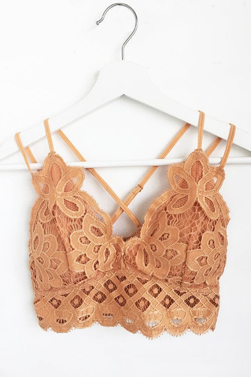 Criss Cross Back Lace Bralette – AllyOops Boutique