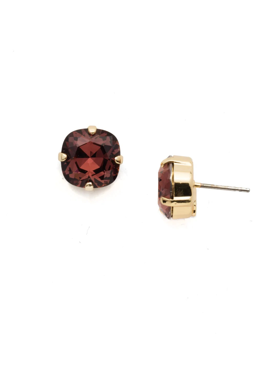 Halcyon Stud Earrings (Bright Gold Finish)