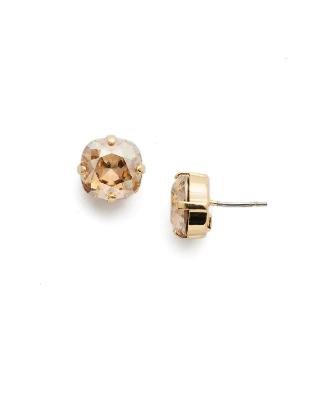 Halcyon Stud Earrings (Bright Gold Finish)