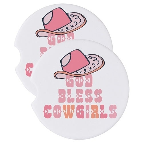 God Bless Cowgirls Car Coaster