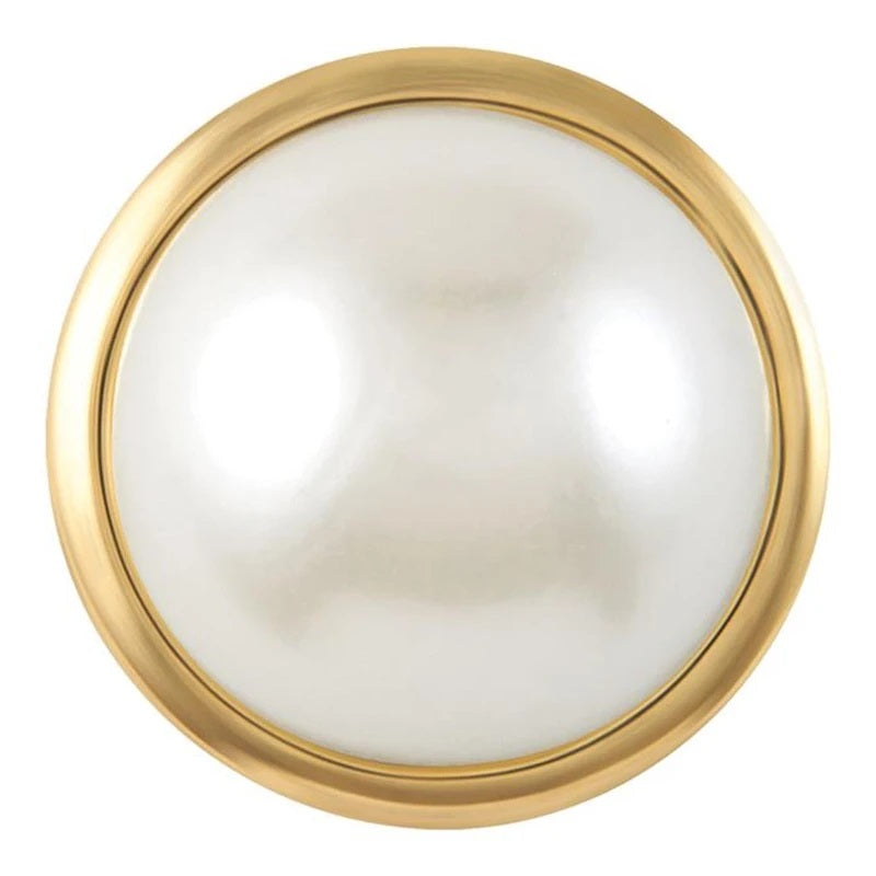 Gold Grand White Pearl Snap