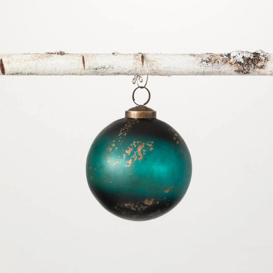 Gold & Green Ball Ornament