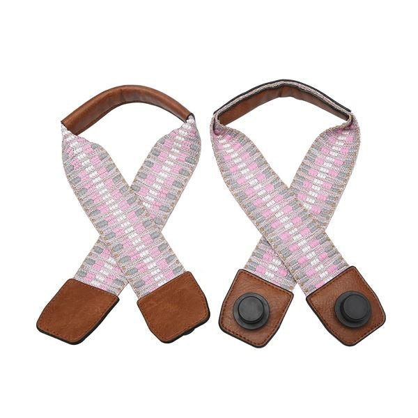 Guitar Strap for Versa Tote in Grey & Pink ZigZag