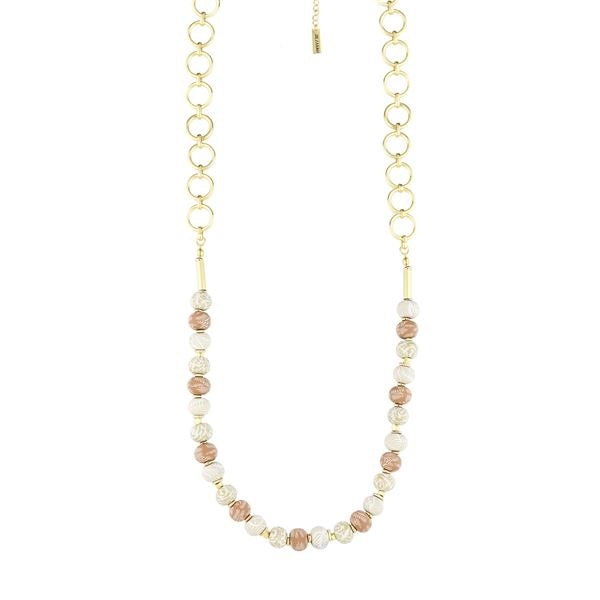 Ivory Palm Bead Loop Necklace