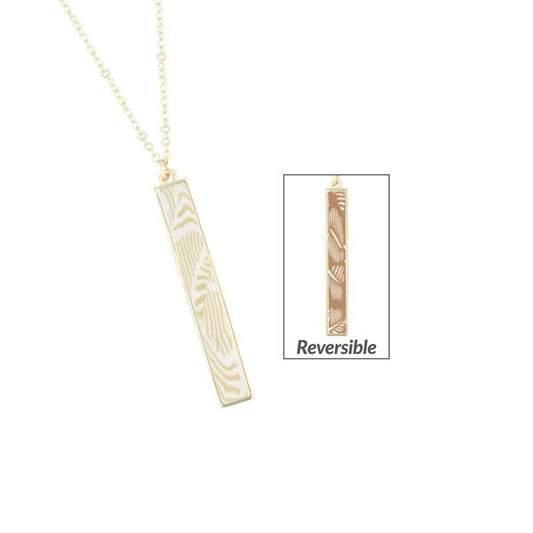 Ivory Palm Vertical Bar Necklace