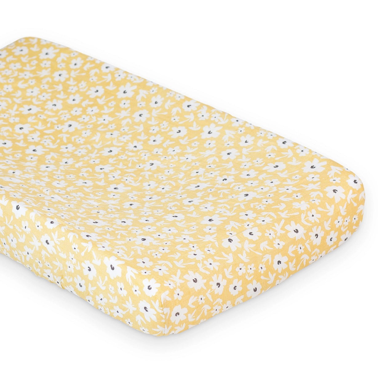 Lulujo Yellow Wildflowers Changing Pad Cover