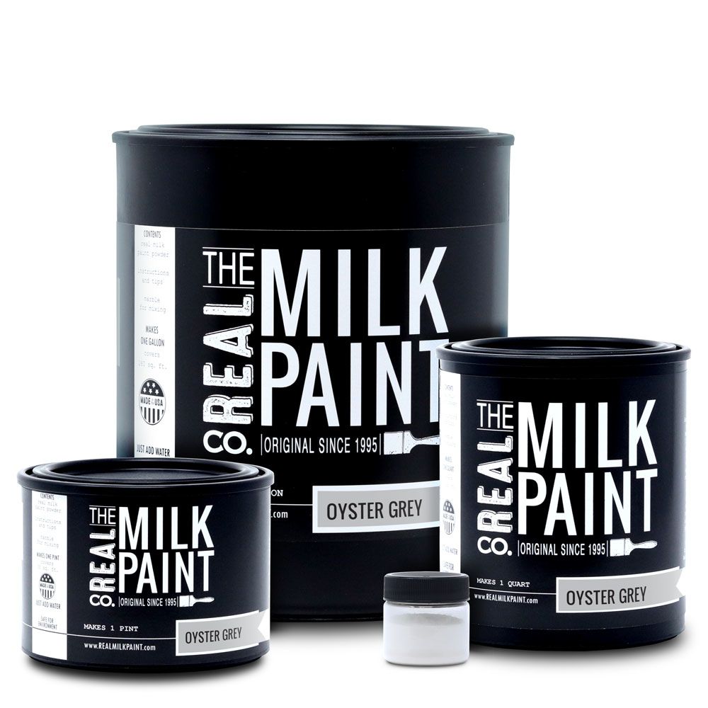 Real Milk Paint Pint-Color Oyster Grey