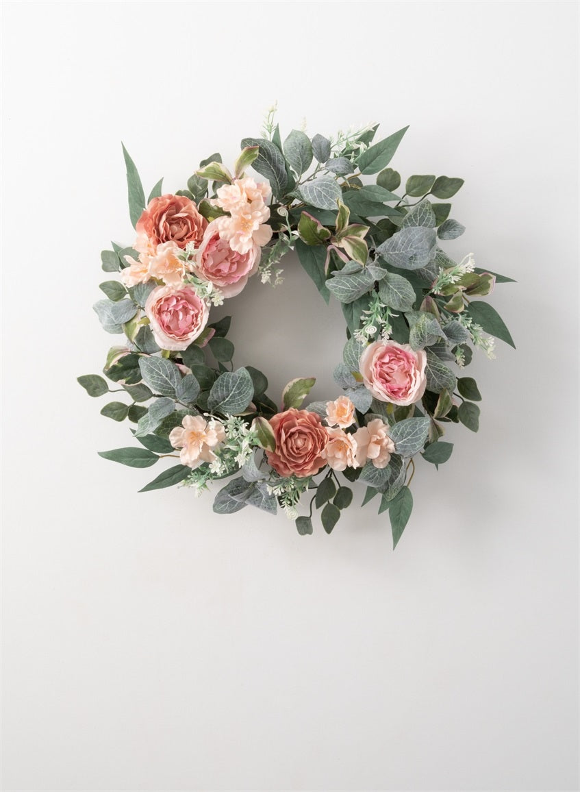Ranunculus + Rose Wreath
