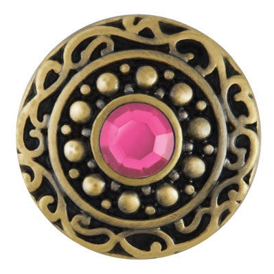 Beverly Pink Antique Brass Snap