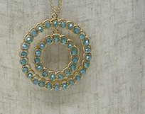 The Morgan Double Gem Pendant Necklace