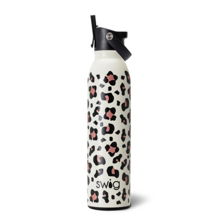 SWIG Luxy Leopard Flip + Sip Water Bottle (20oz)